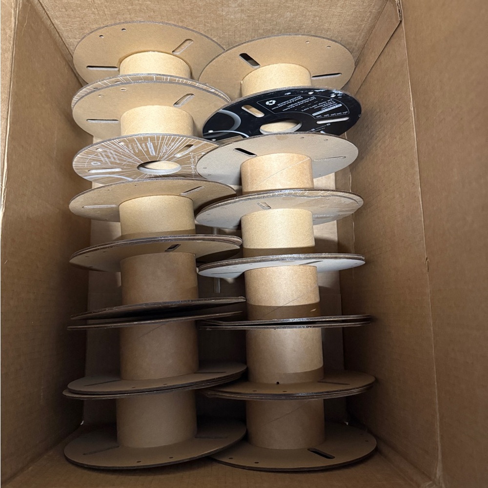 Set of 12 Cardboard Spools